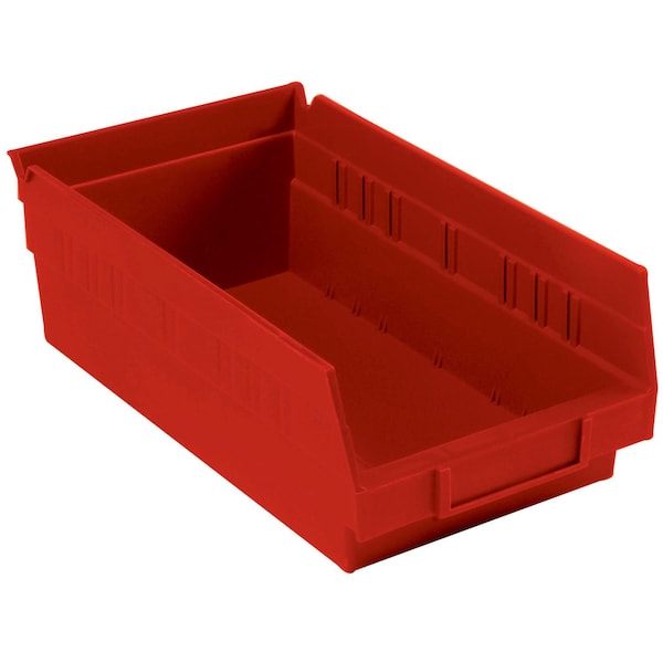 Global Industrial Storage Bin, Polypropylene, Red, 4 in H 184838RD - main